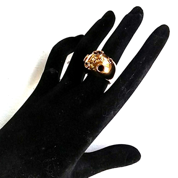 NWT Coach High Polished Gold Tone Dome Ring - Picture 4 of 16